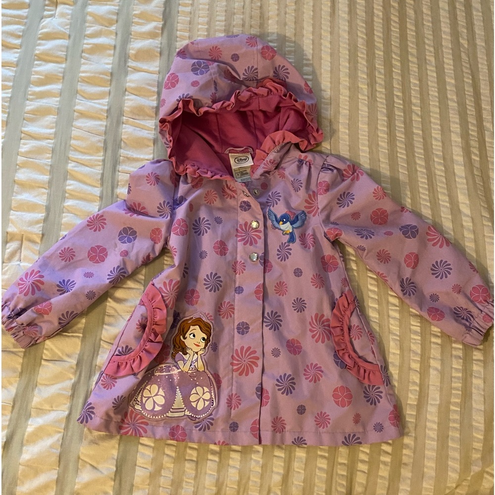 Girl’s Disney Sofia the First Raincoat sz 3